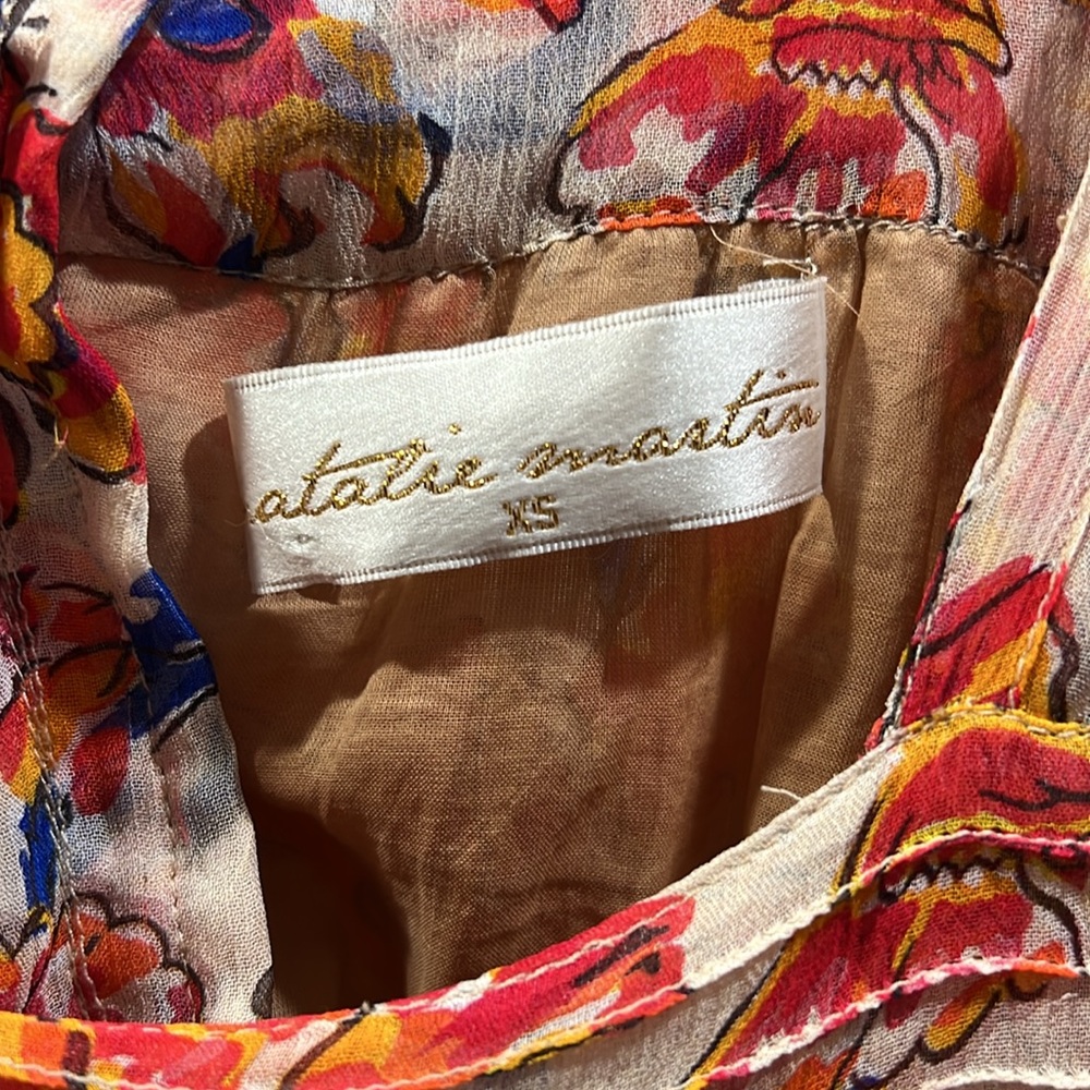 Natalie Martin Jasmine Maxi Dress Water Color Clementine XS - Picture 8 of 9